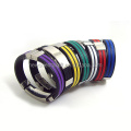 Trendy 2 Lines Stainless Steel Clip Silicone Bracelet